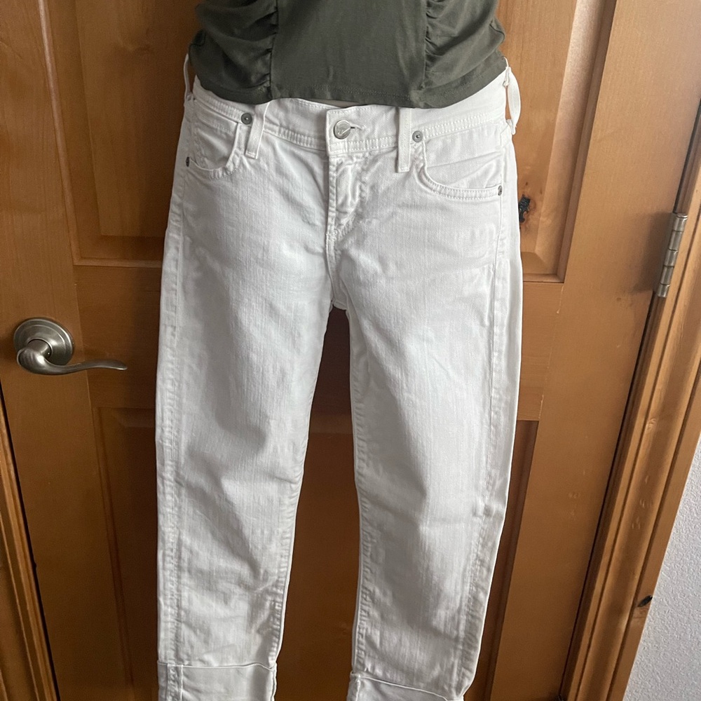 Citizens Of Humanity White cropped Straight Leg Jeans size 25/Dani